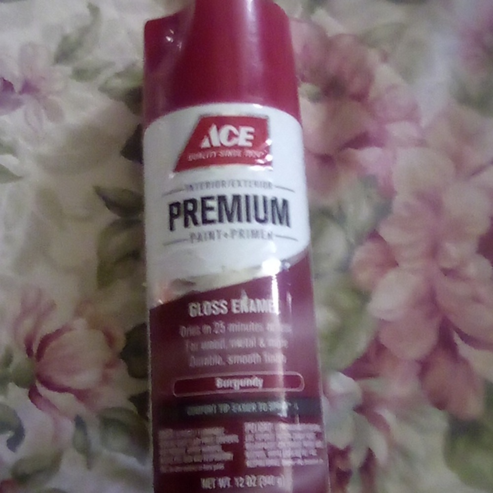 Ace  Interior/Exterior PREMIUM  Paint & Primer Burgundy Gloss Enamel Spray Paint